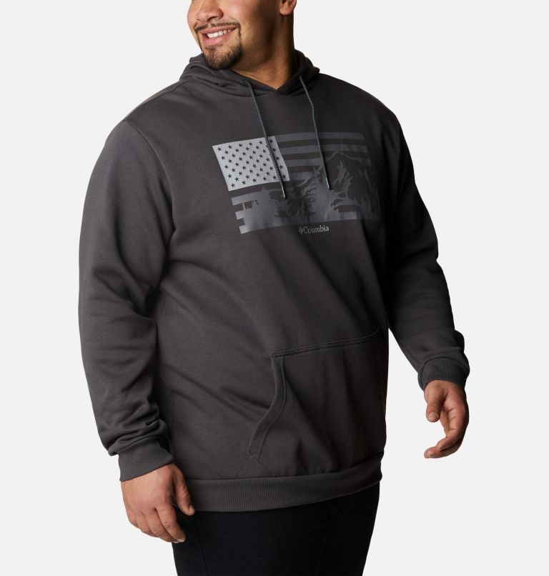 Men's Columbia CSC Country Logo Hoodie Black | Plus Size CA-VLC30